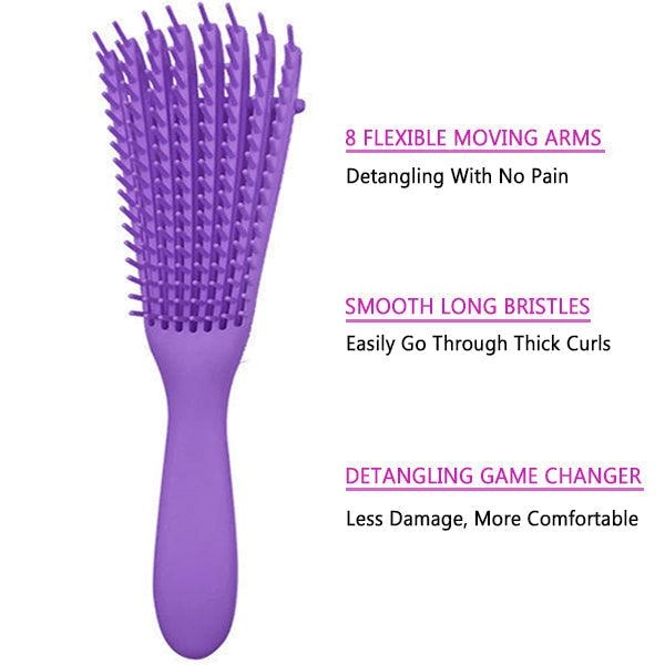 1pc Detangle Brush, Less Damage, More Comfortable,  Pink / Purple