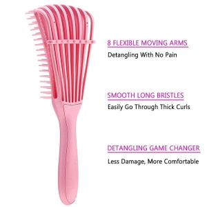 1pc Detangle Brush, Less Damage, More Comfortable,  Pink / Purple