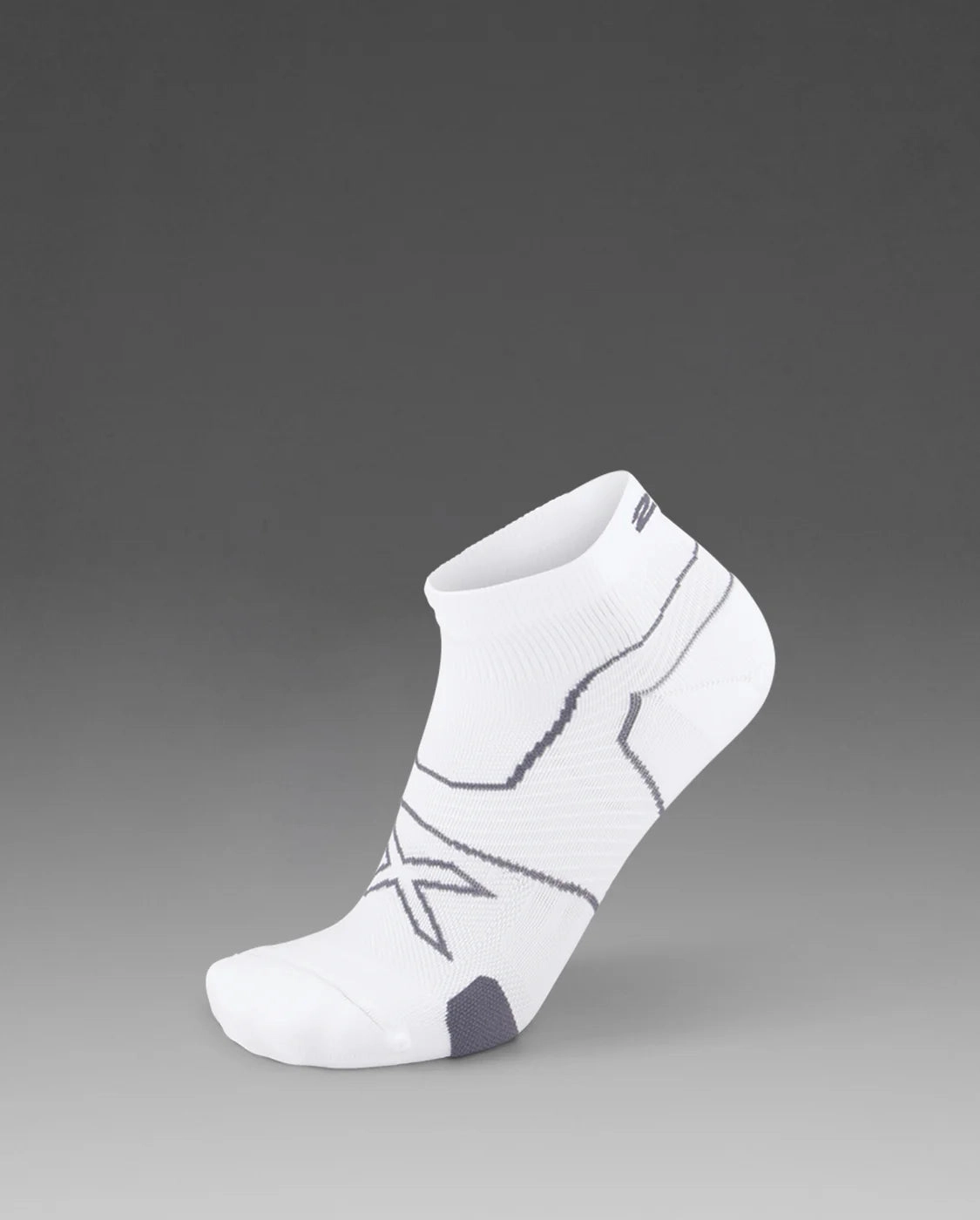 2XU Cushion 1/4 Crew Sock - White
