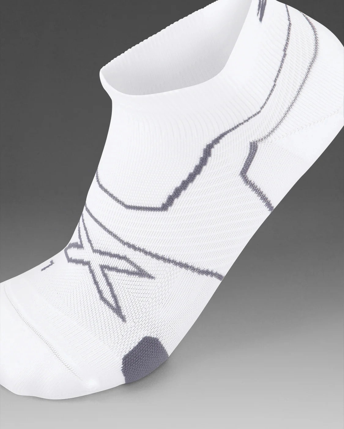 2XU Cushion 1/4 Crew Sock - White