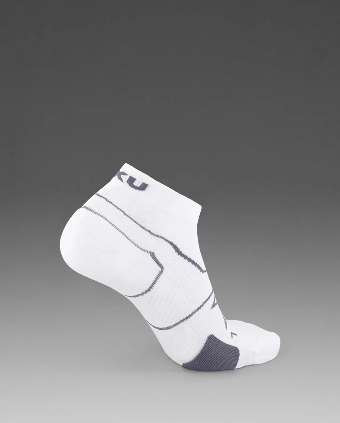 2XU Cushion 1/4 Crew Sock - White