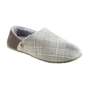 Acorn Men's Slippers - Parker Algae Sole Grey Plaid Flannel, X-Large | A20158GPLMXL
