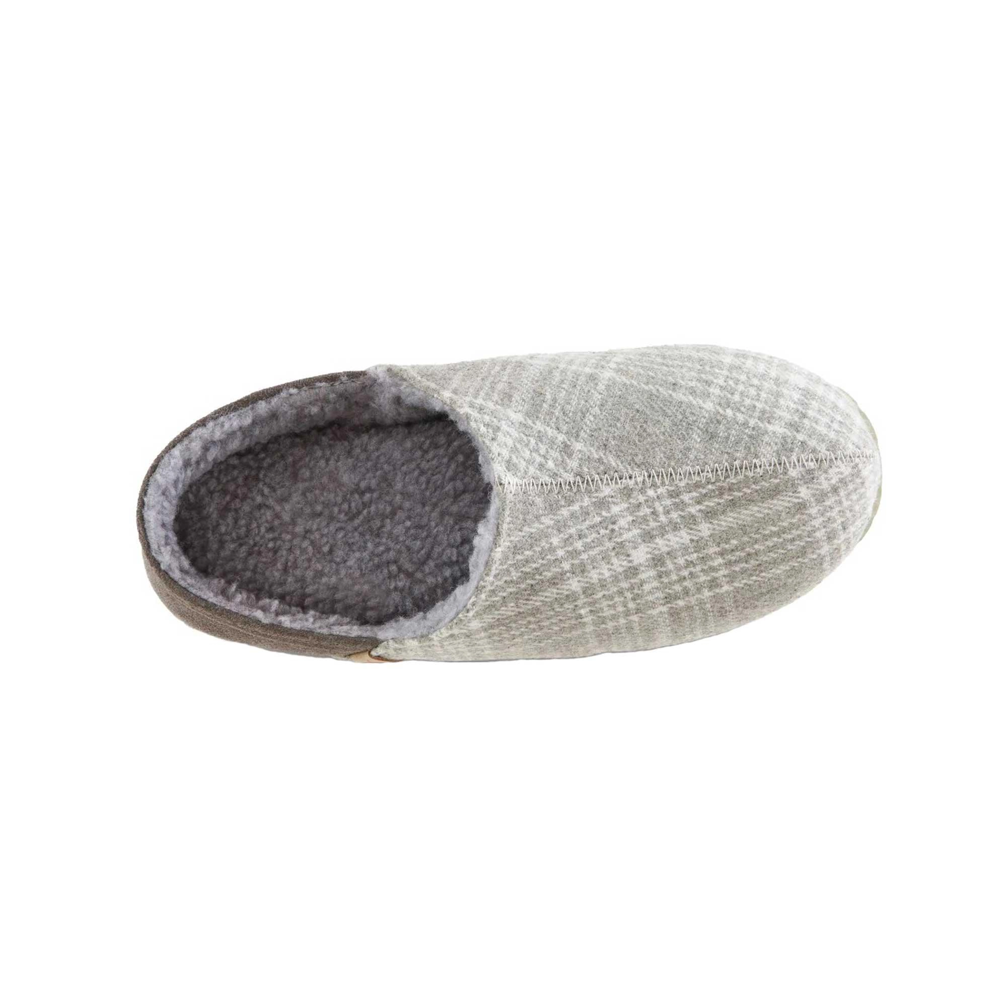 Acorn Women's Slippers - Parker Comfort Grey Plaid Flannel, Small | A20153GPLWS