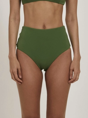 Adira High Waist Bikini Bottom - Kiwi Green