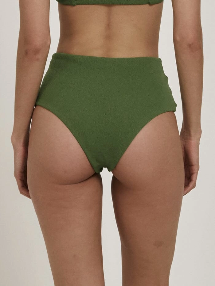 Adira High Waist Bikini Bottom - Kiwi Green