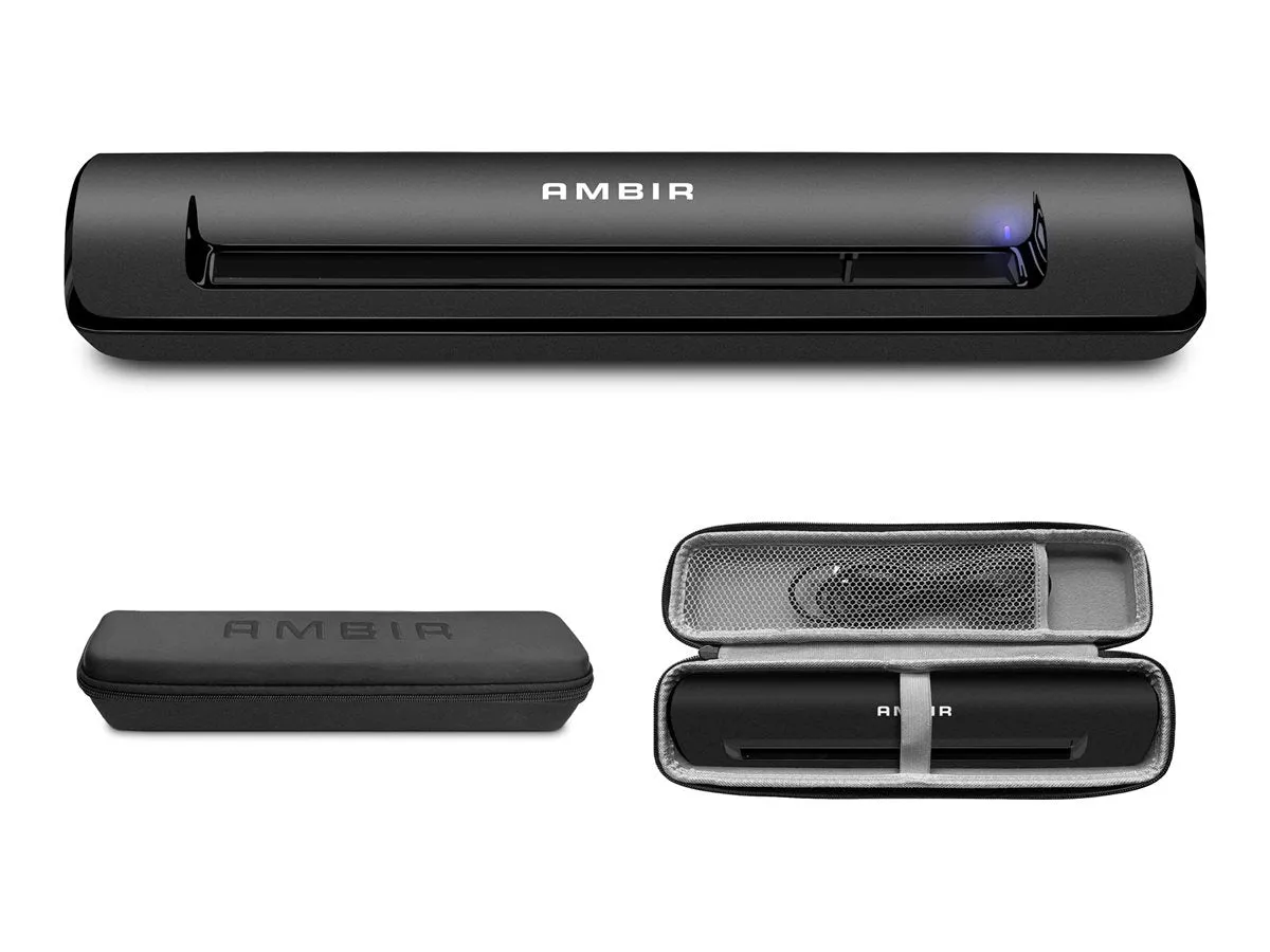 Ambir TravelScan Pro Go - Sheetfed scanner - Legal - 600 dpi x 600 dpi - USB 2.0 - with Software and Case PS600-GO-NA