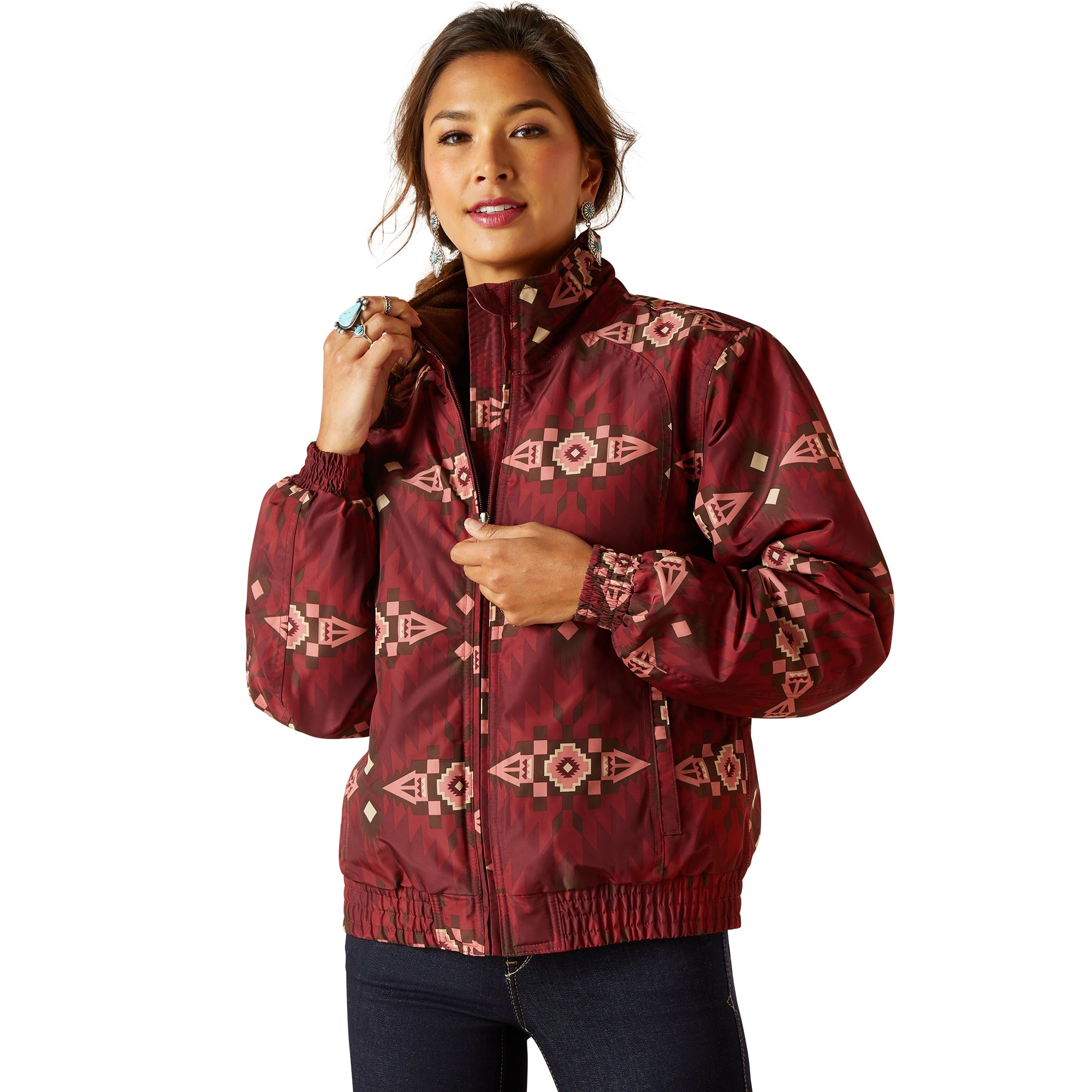 Ariat Ladies 10046428 Western Stable Jacket with Alamo Print