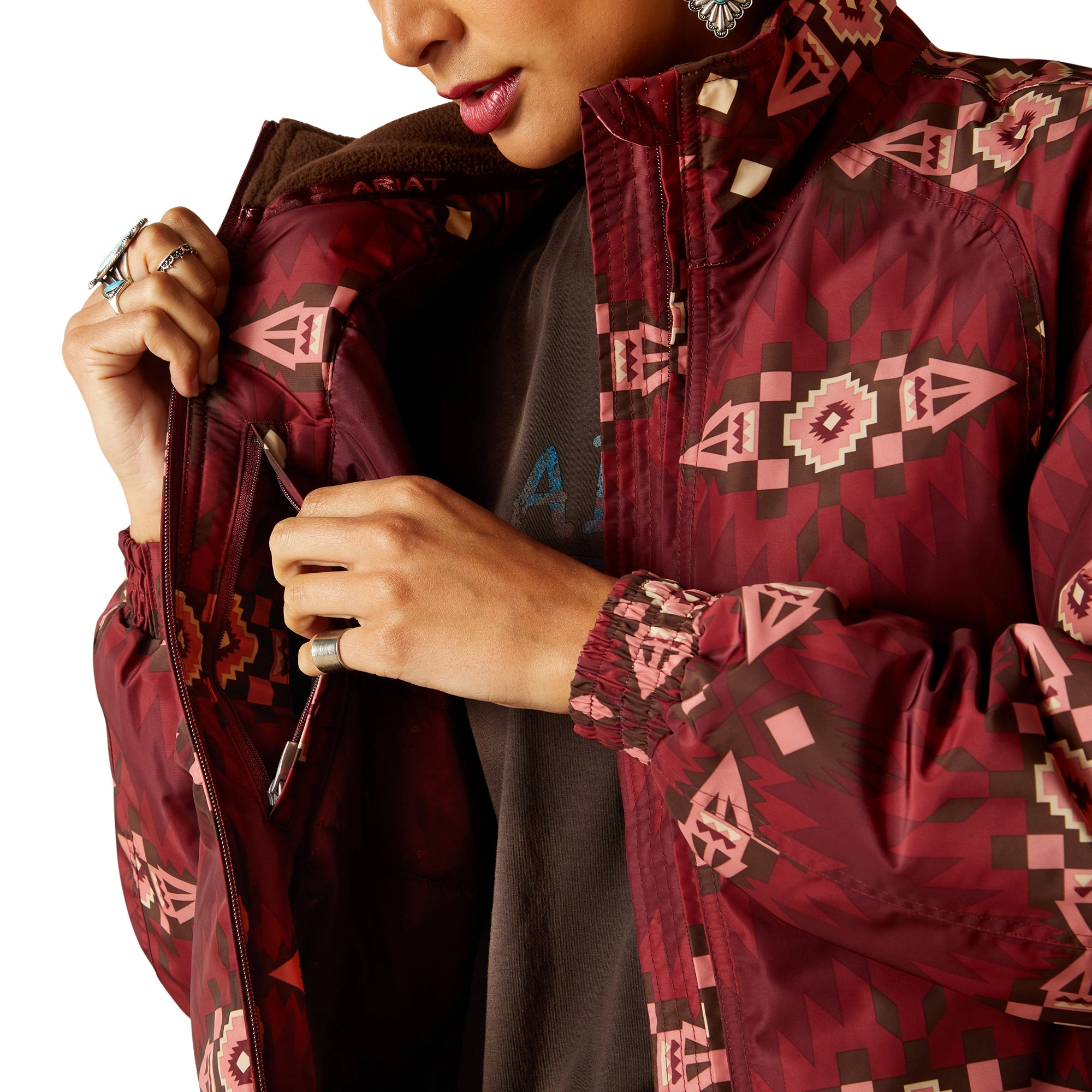 Ariat Ladies 10046428 Western Stable Jacket with Alamo Print