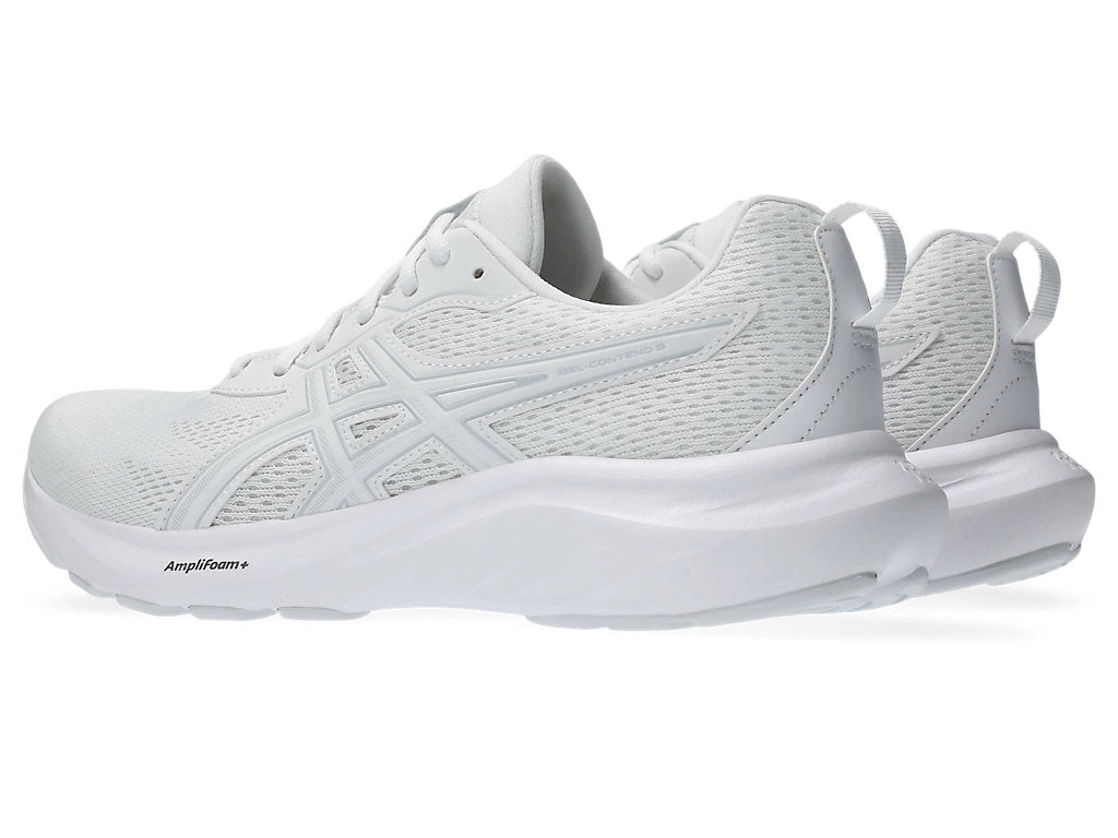 ASICS MEN'S GEL CONTEND 9 WHITE/GREY RUNNING SHOE