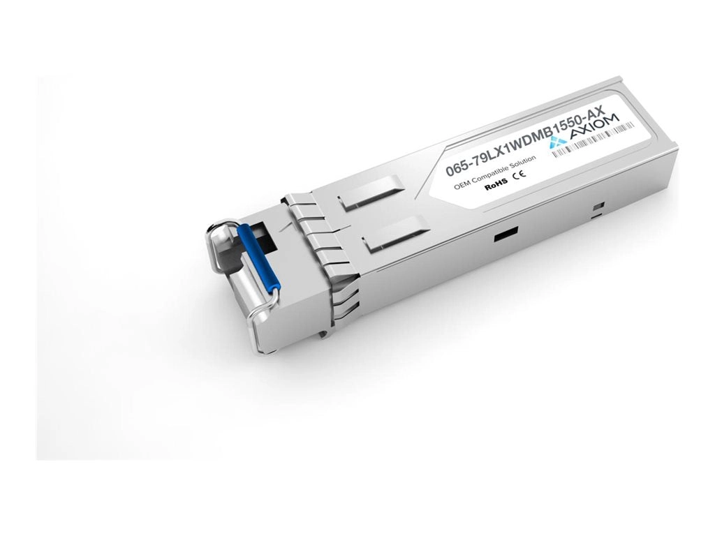 Axiom - SFP (mini-GBIC) transceiver module (equivalent to: Signamax 065-79LX1WDMB1550) - 1GbE - 1000Base-BX10-D - LC single-mode 065-79LX1WDMB1550-AX