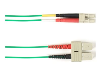 Black Box - Patch cable - SC multi-mode (M) to LC multi-mode (M) - 3.05 m - fiber optic - 50 / 125 micron - OM4 - halogen-free FOLZHM4-SCLC-GN-10
