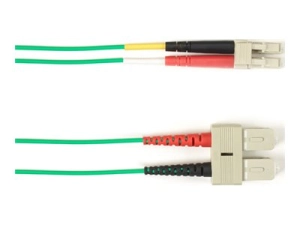 Black Box - Patch cable - SC multi-mode (M) to LC multi-mode (M) - 3.05 m - fiber optic - 50 / 125 micron - OM4 - halogen-free FOLZHM4-SCLC-GN-10