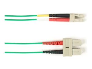 Black Box - Patch cable - TAA Compliant - SC multi-mode (M) to LC multi-mode (M) - 3.05 m - fiber optic - duplex - 50 / 125 micron FOLZH10-SCLC-GN-10