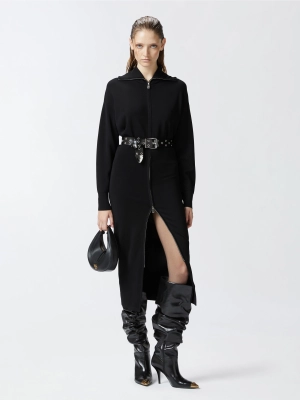 Black Knit Midi Dress