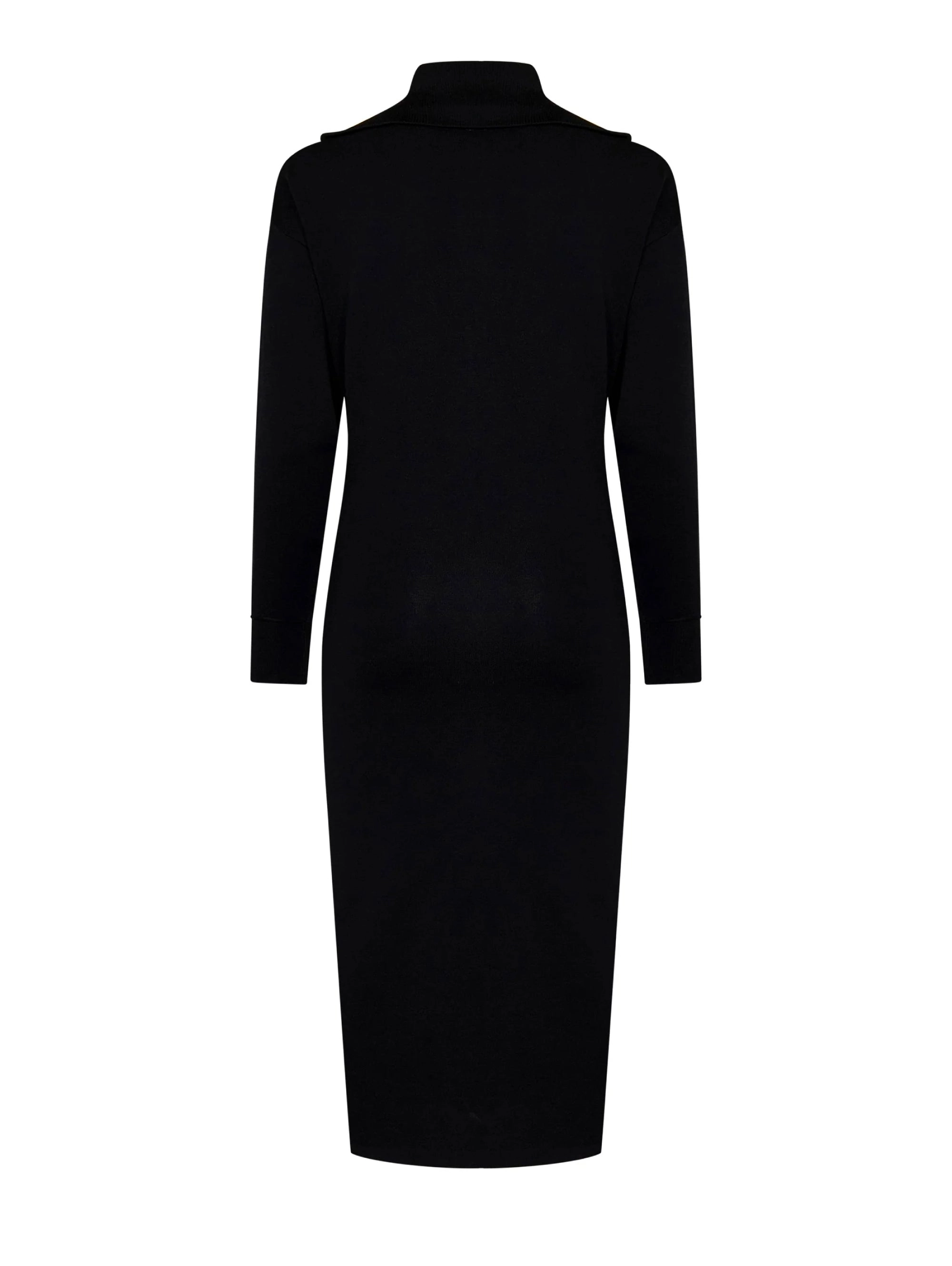 Black Knit Midi Dress