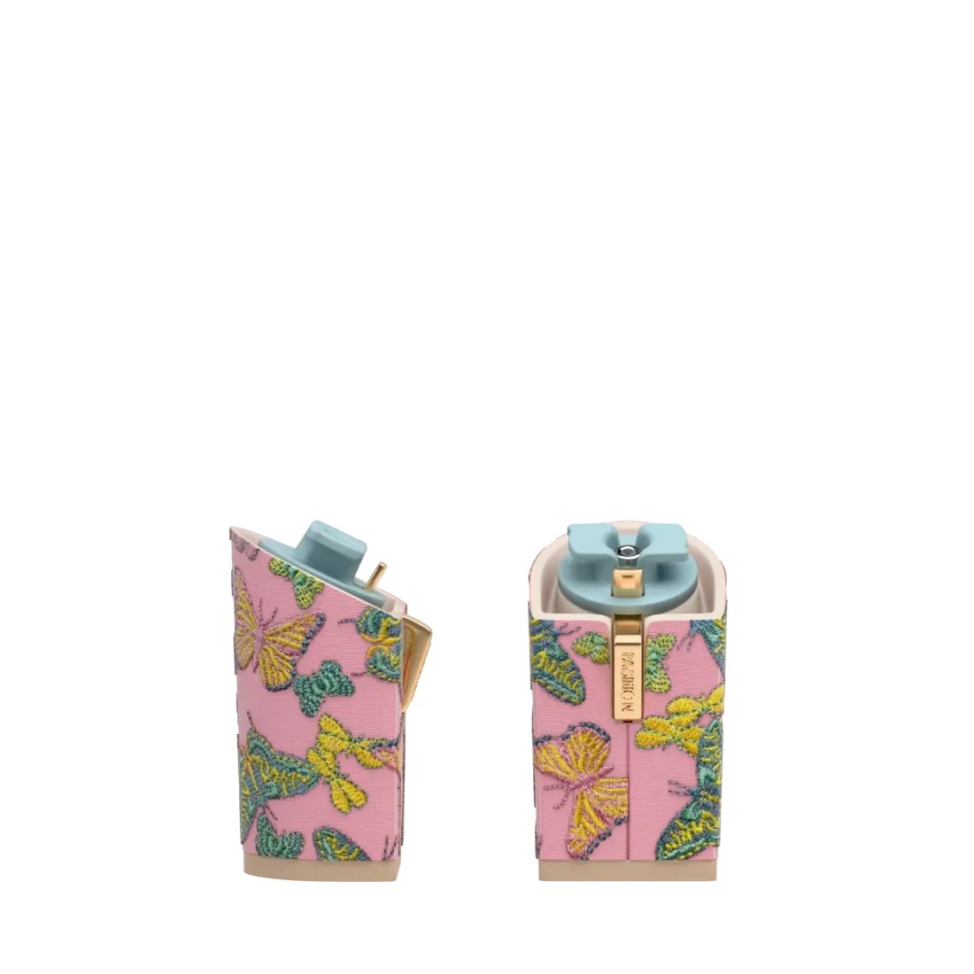 Block Heel Kit 4 Pink Butterfly Embroidery