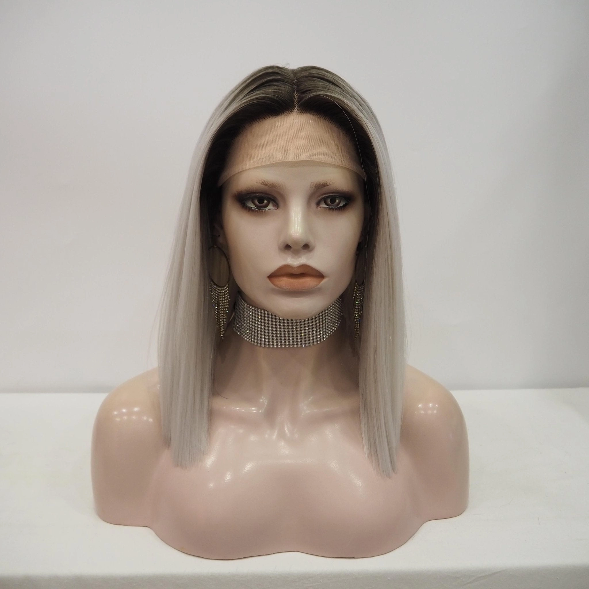 Brenda Collection-Sophie 16 inches Lace Synthetic Wigs Short Straight Wigs Heat Resistant Wigs Daily Wear Hair Accessories