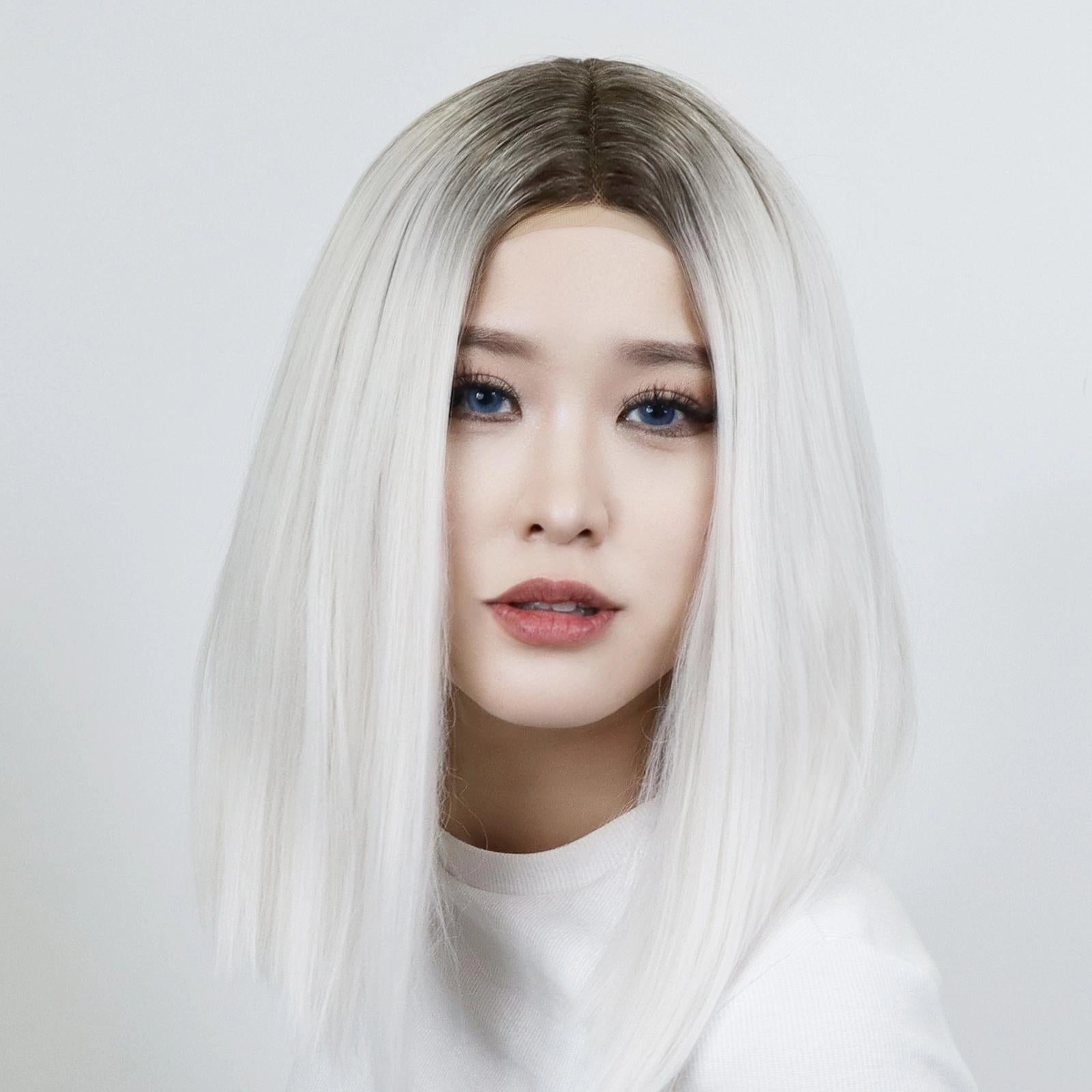 Brenda Collection-Sophie 16 inches Lace Synthetic Wigs Short Straight Wigs Heat Resistant Wigs Daily Wear Hair Accessories