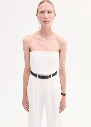 Bustier Top  in Stretch Viscose - Ivory