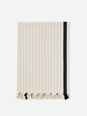 Capella Organic Cotton Vegan Peshtemal | Black & Salt