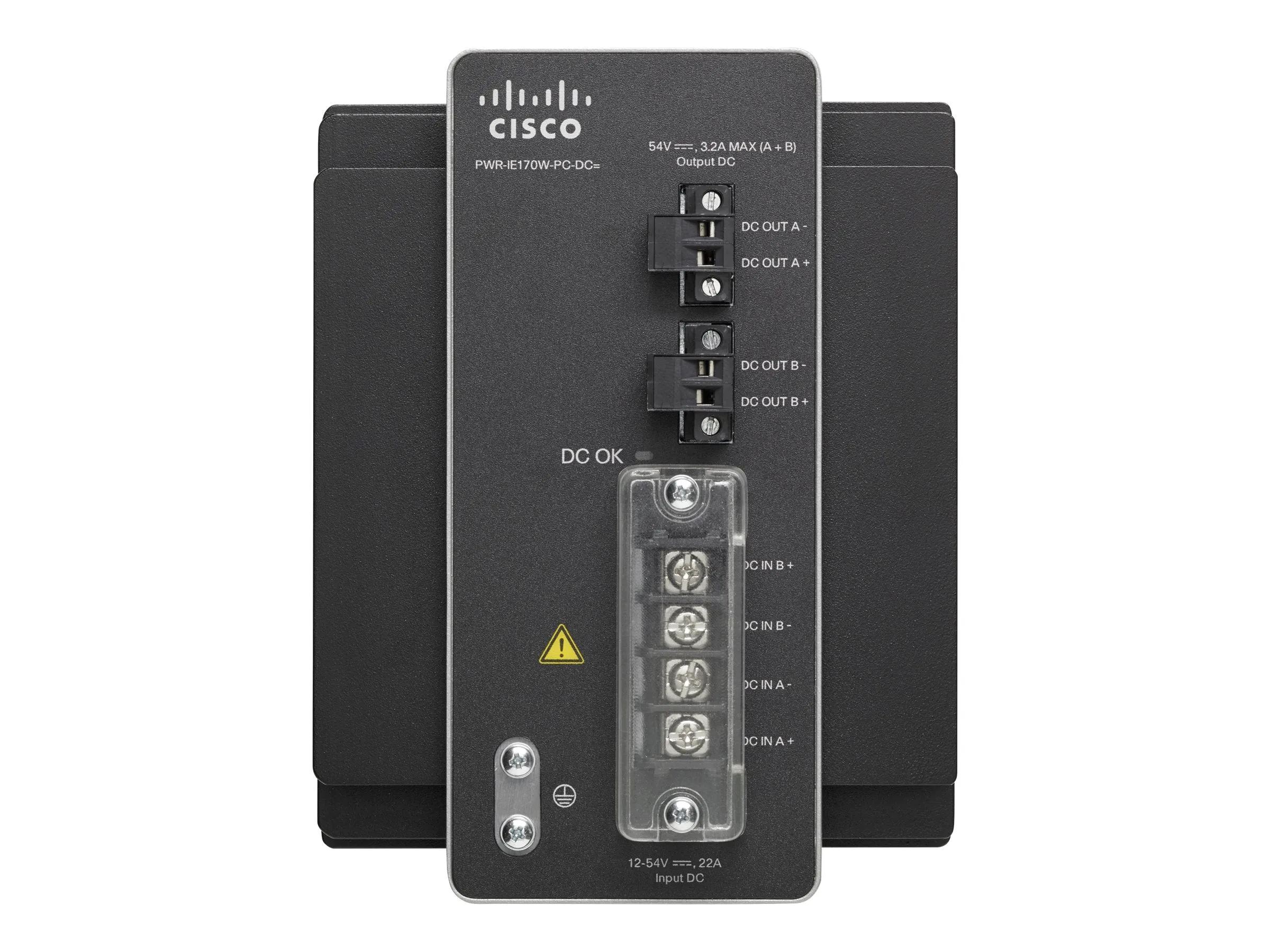 Cisco DC-DC Power Module for POE solution - Power converter (DIN rail mountable) - 10.8 - 60 V - 170 Watt - remanufactured - PWR-IE170W-PCDC-RF