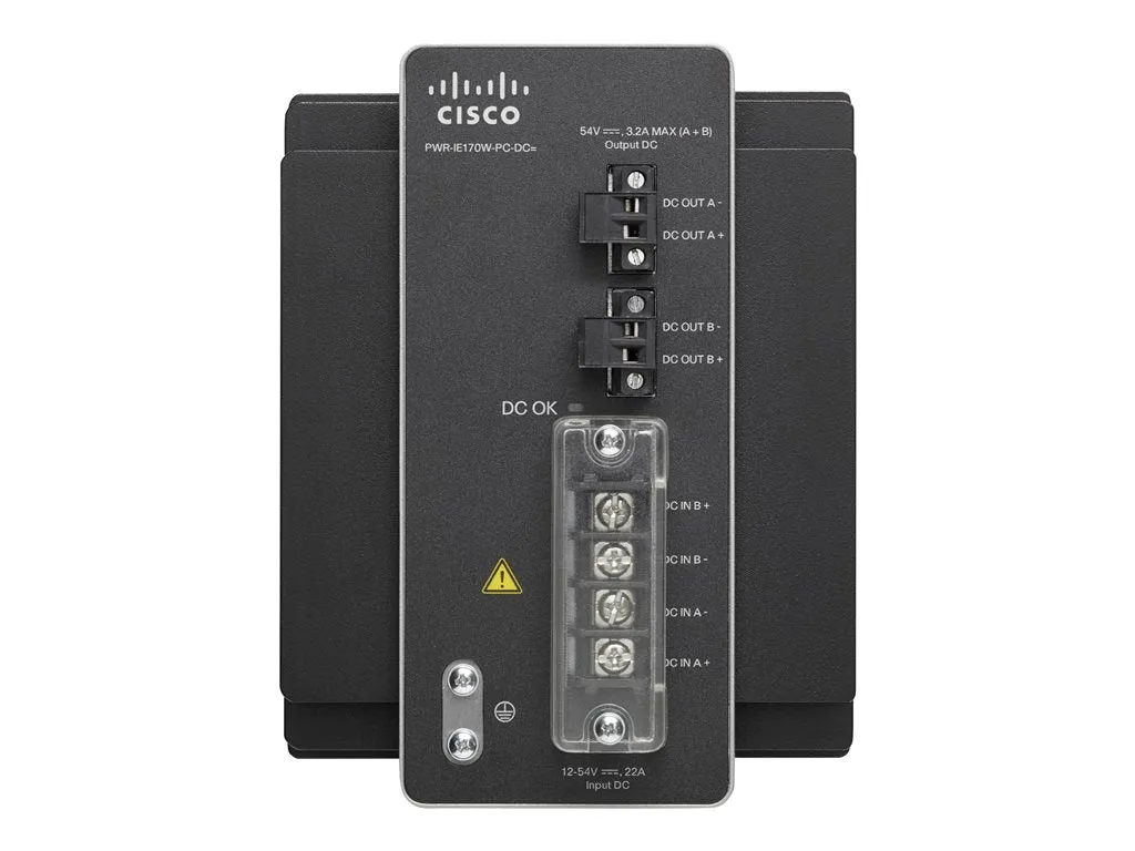 Cisco DC-DC Power Module for POE solution - Power converter (DIN rail mountable) - 10.8 - 60 V - 170 Watt - remanufactured - PWR-IE170W-PCDC-RF