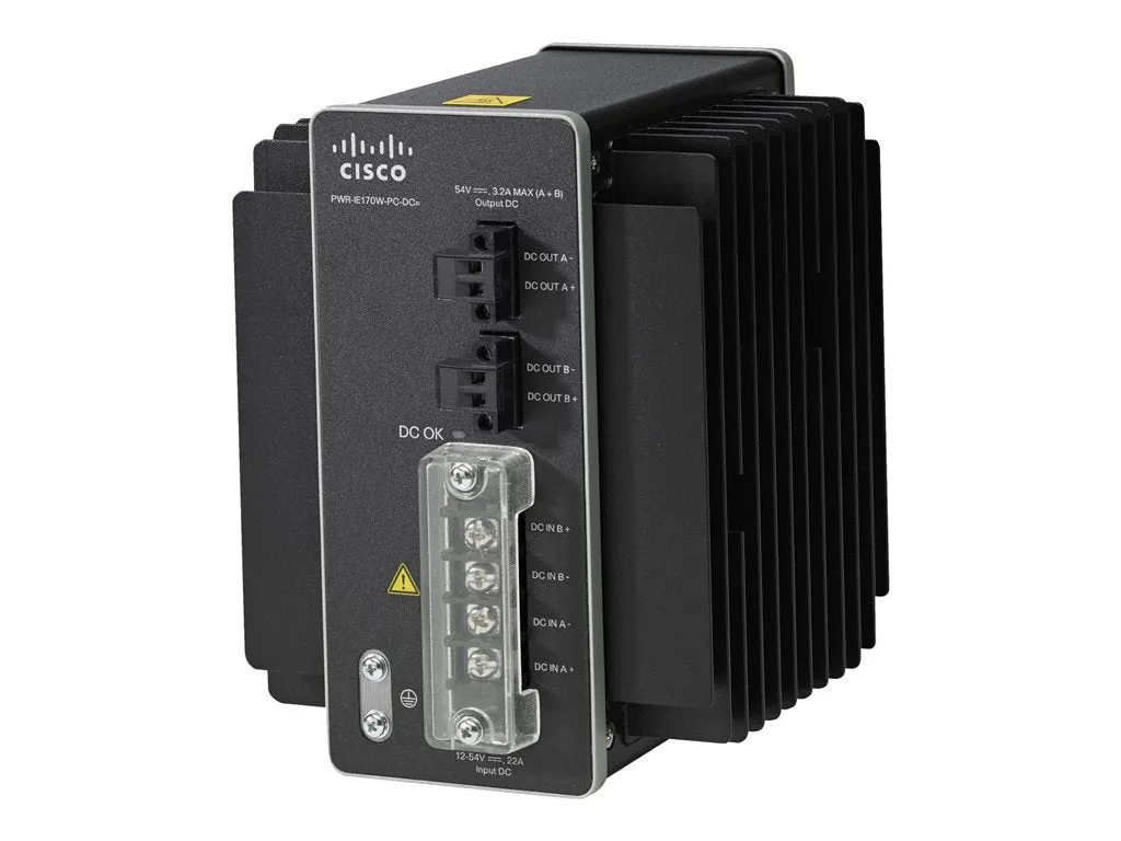 Cisco DC-DC Power Module for POE solution - Power converter (DIN rail mountable) - 10.8 - 60 V - 170 Watt - remanufactured - PWR-IE170W-PCDC-RF