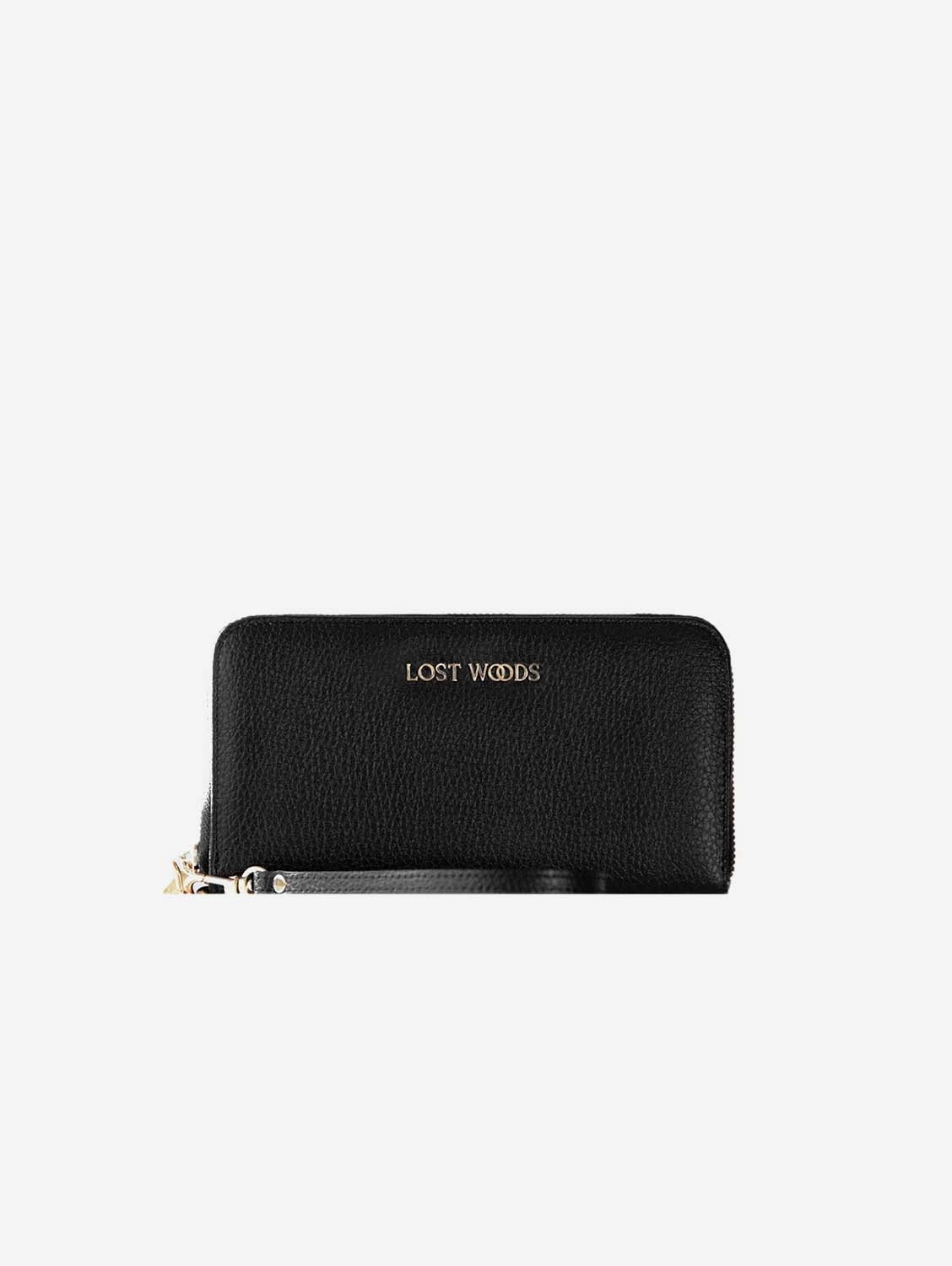Clementine MIRUM® Leather Vegan Clutch Wallet | Black & Gold