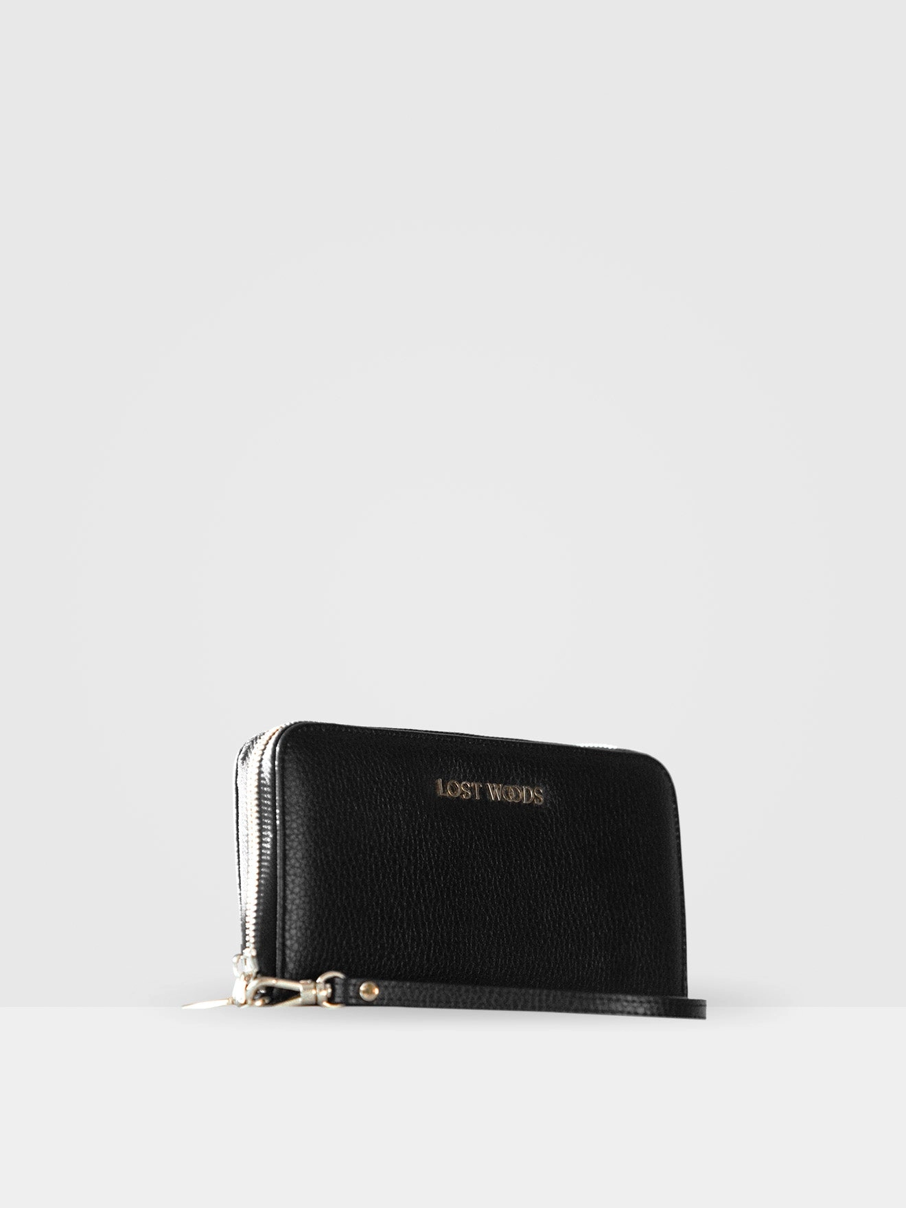 Clementine MIRUM® Leather Vegan Clutch Wallet | Black & Gold