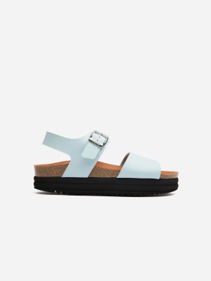 Clove Women's Vegan Flatform Sandals | Light Blue