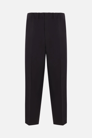 compact cotton cropped trousers