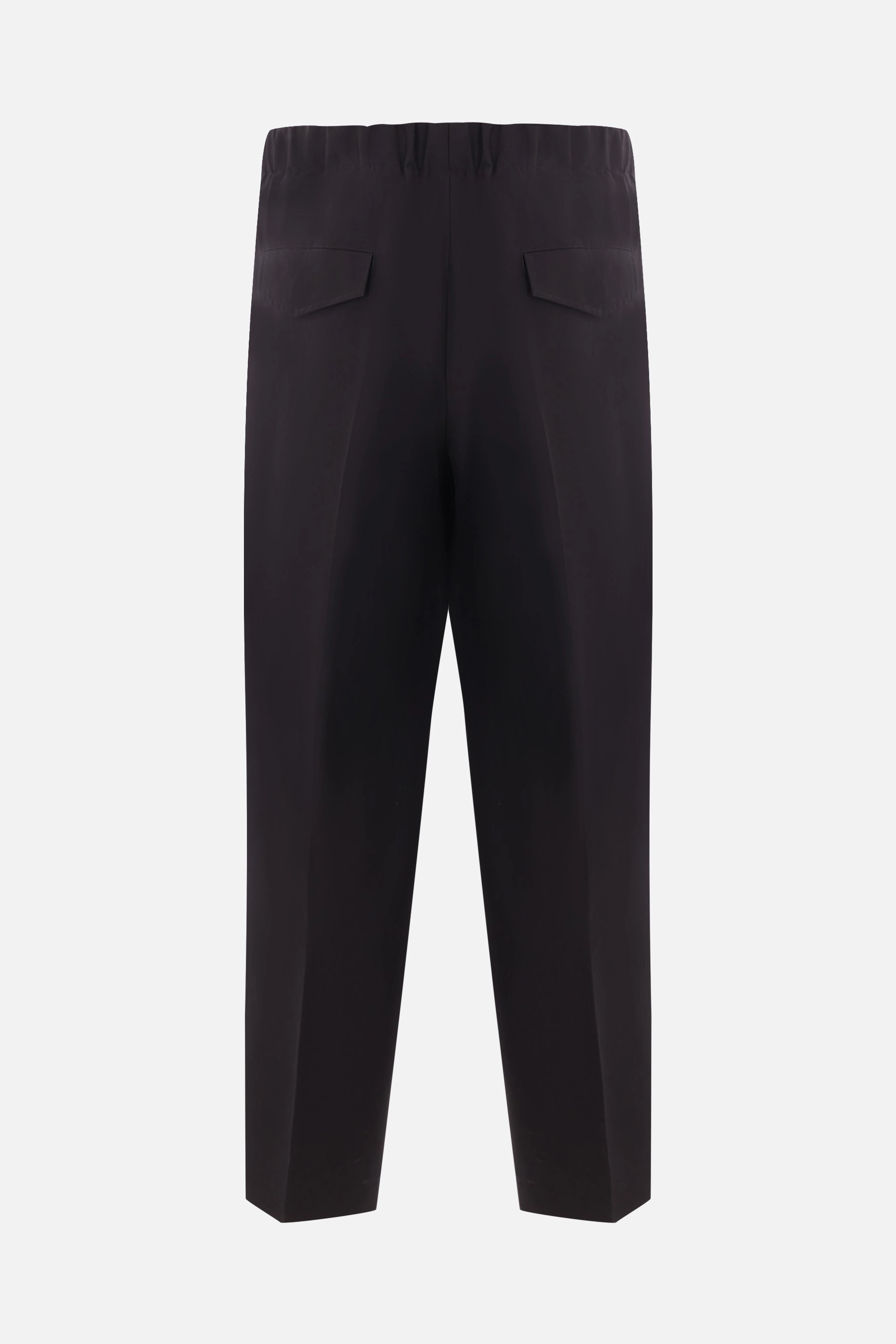 compact cotton cropped trousers