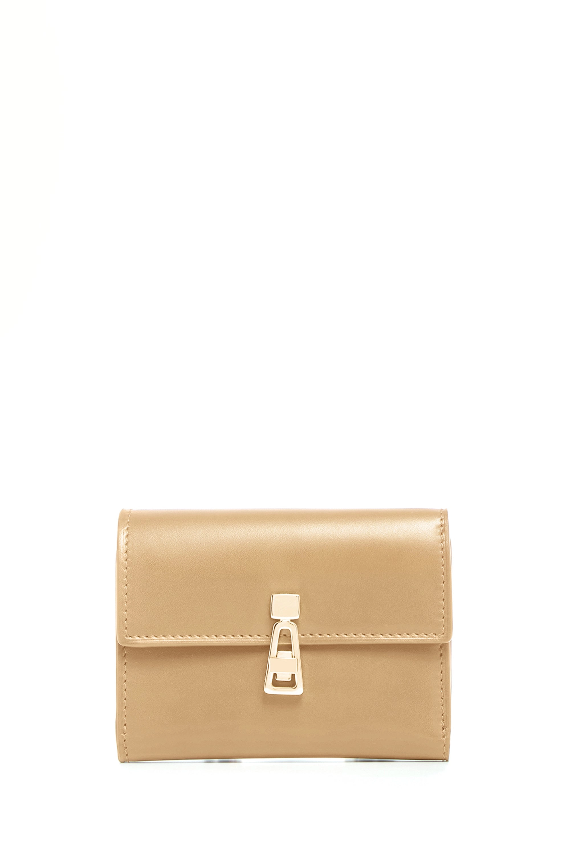 Compact Flat Wallet in Nude Leather Testing