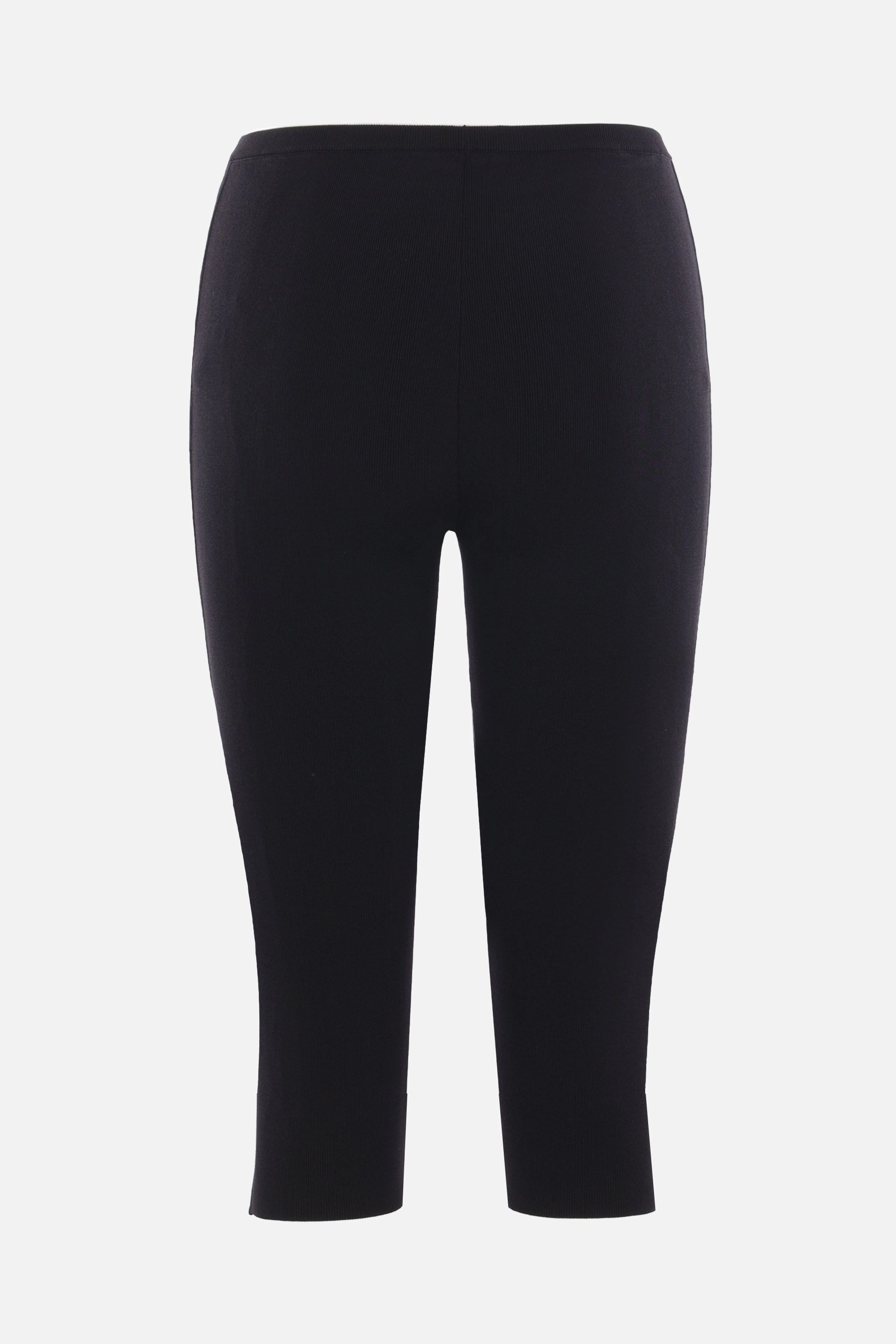 compact knit capri trousers
