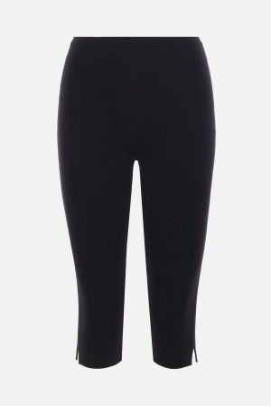 compact knit capri trousers