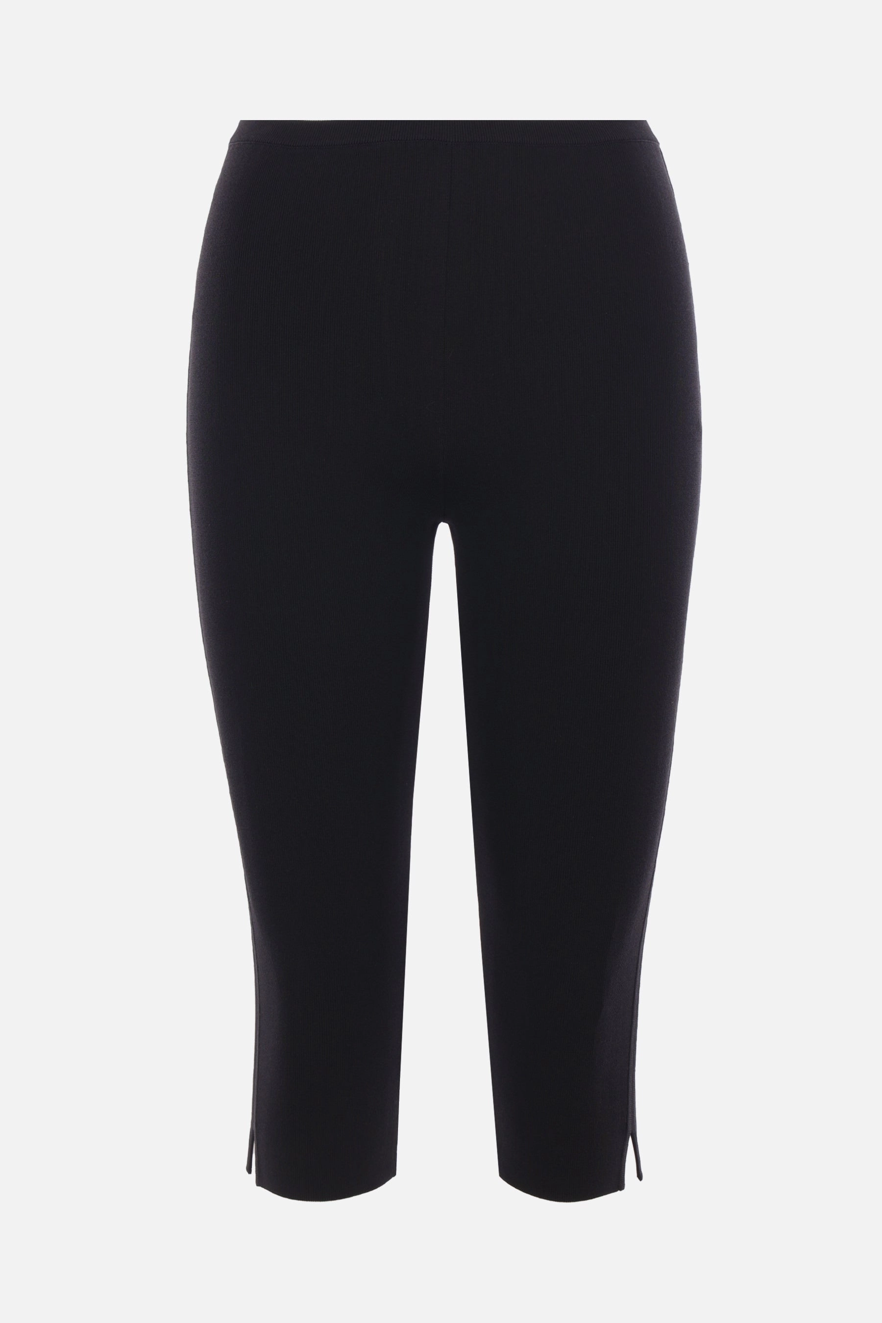 compact knit capri trousers
