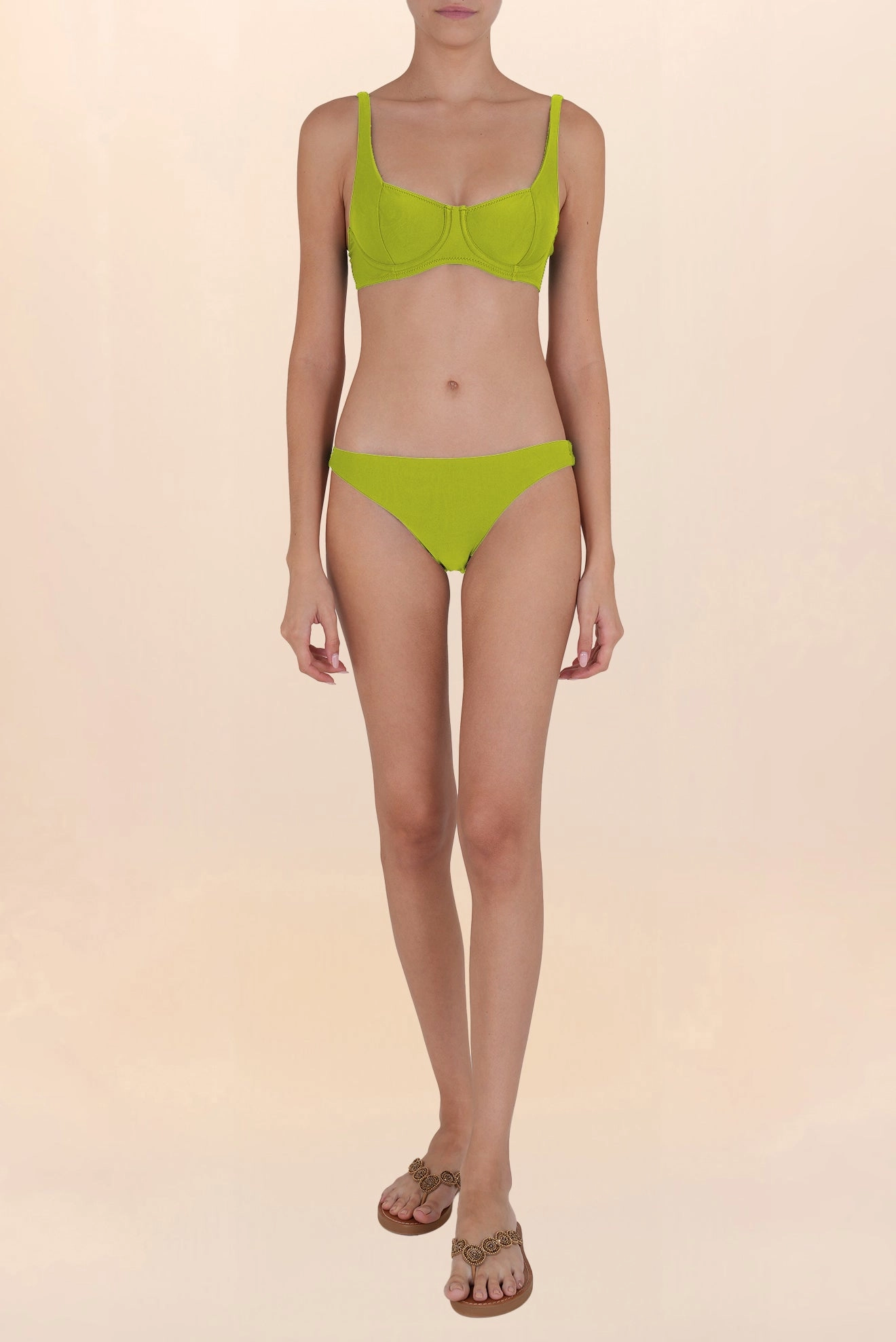 Corset Bikini Top Joker Lime Green