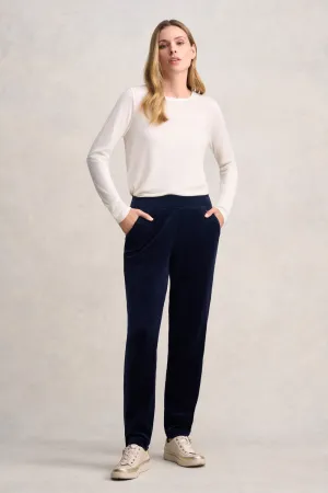 Cotton Velour Track Pant - Rich Navy