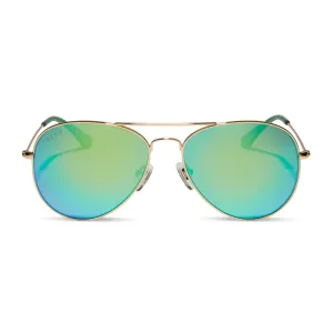 CRUZ - GOLD   GREEN MIRROR   POLARIZED SUNGLASSES