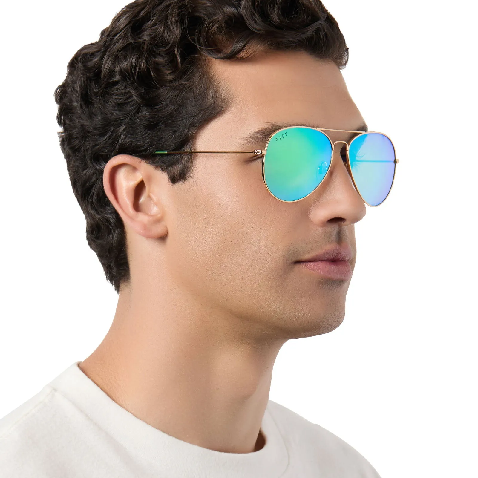 CRUZ - GOLD   GREEN MIRROR   POLARIZED SUNGLASSES