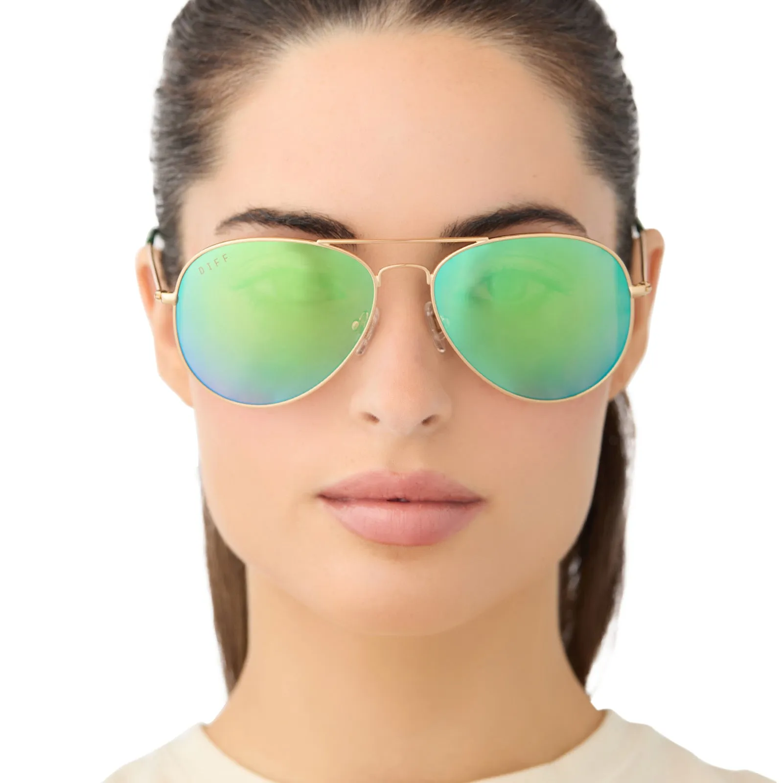 CRUZ - GOLD   GREEN MIRROR   POLARIZED SUNGLASSES