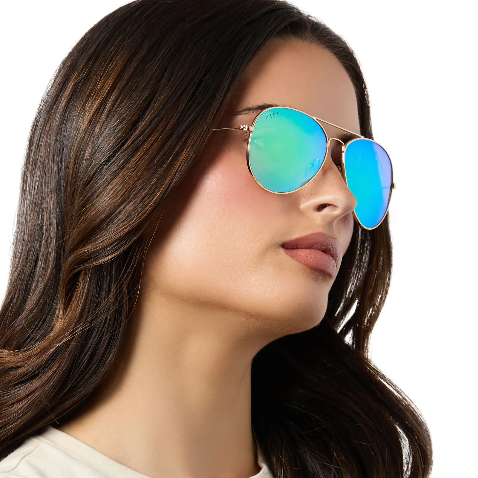 CRUZ - GOLD   GREEN MIRROR   POLARIZED SUNGLASSES
