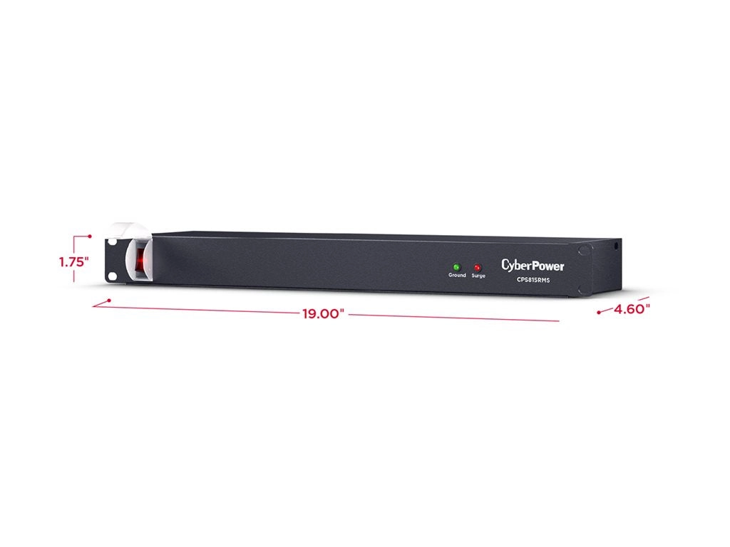 CyberPower Rackbar CPS815RMS - Surge protector (rack-mountable) - AC 125 V - output connectors: 8 - 1U - 6 ft cord - black