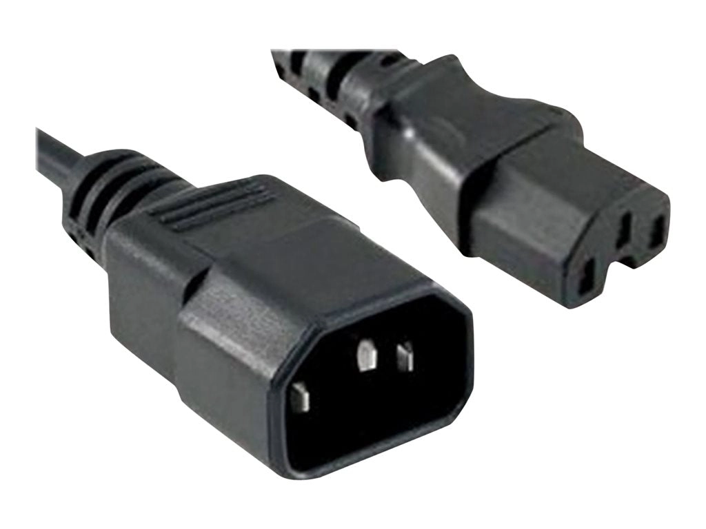ENET - Power extension cable - IEC 60320 C14 to IEC 60320 C15 - 15 A - 25 ft - black C14C15-25F-ENC