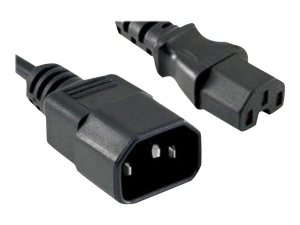 ENET - Power extension cable - IEC 60320 C14 to IEC 60320 C15 - 15 A - 25 ft - black C14C15-25F-ENC