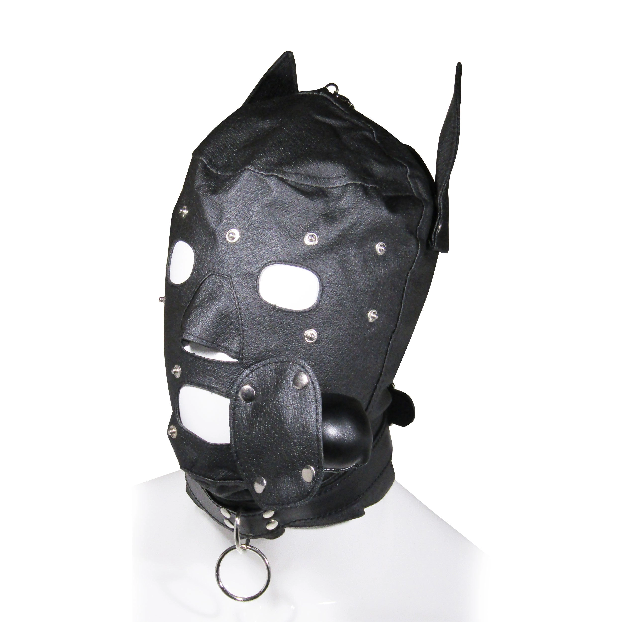 Fetish Pleasure Play Black Dog Hood