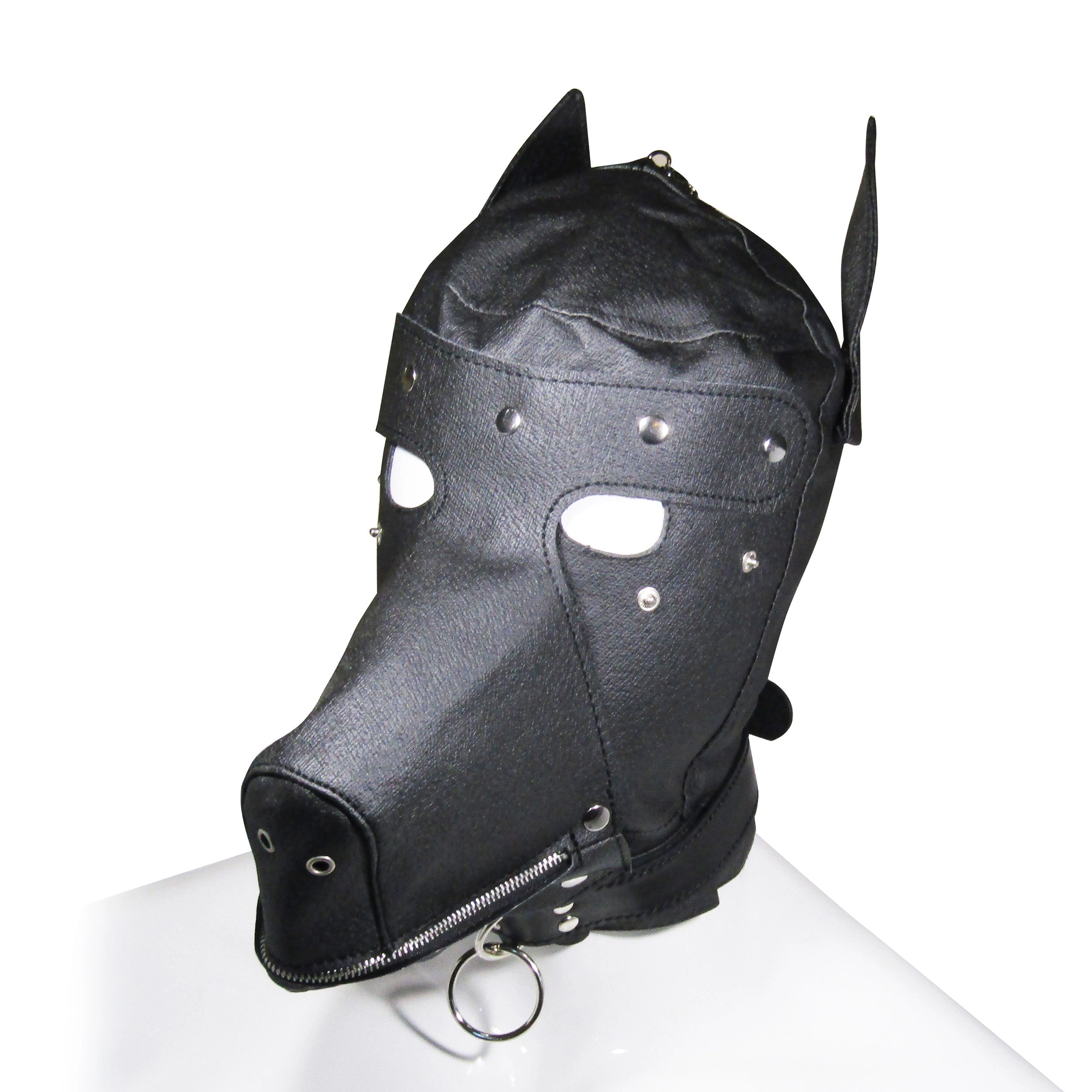 Fetish Pleasure Play Black Dog Hood