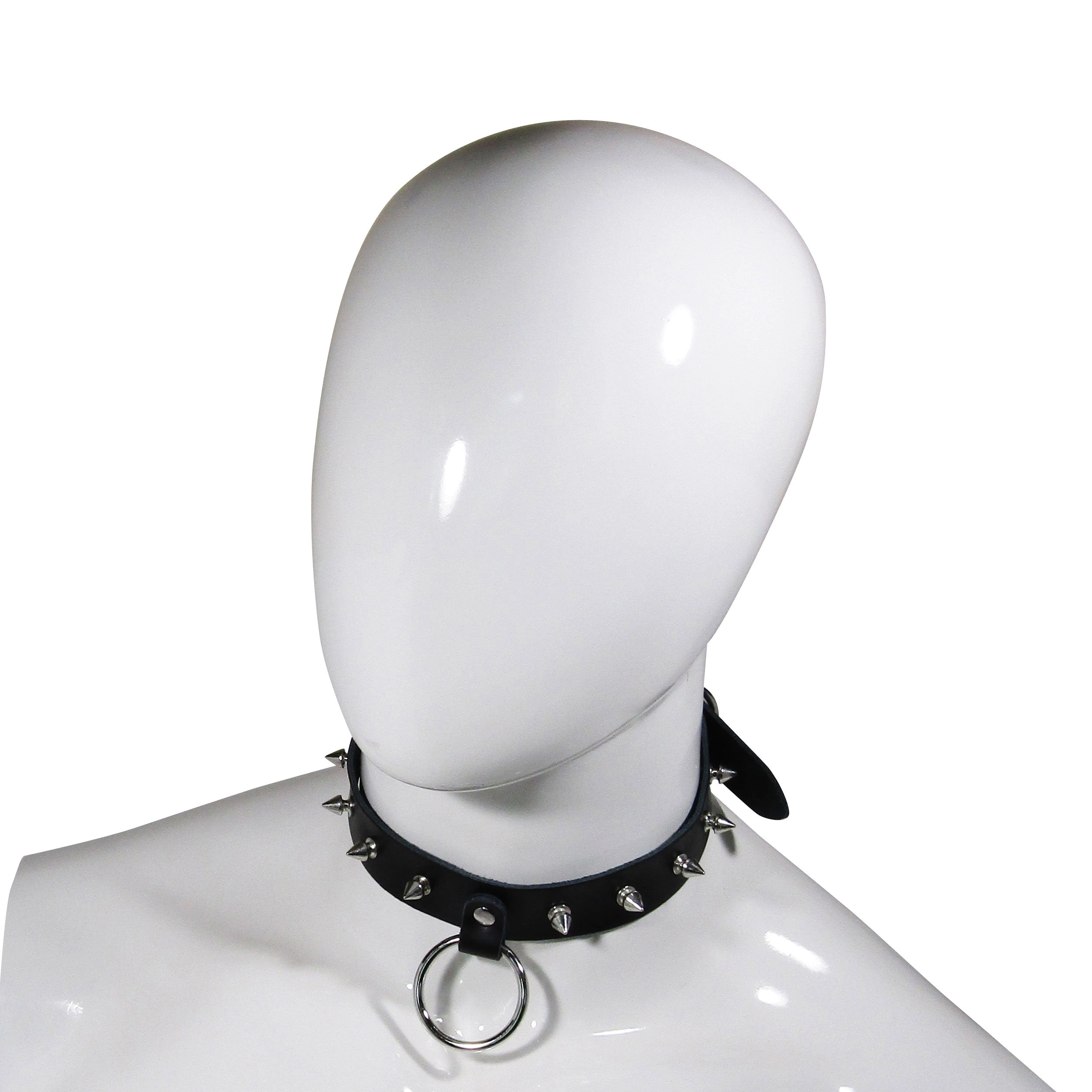 Fetish Pleasure Play Black Studded Collar