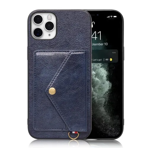 For iPhone 11 Litchi Texture Silicone   PC   PU Leather Back Cover Shockproof Case with Card Slot