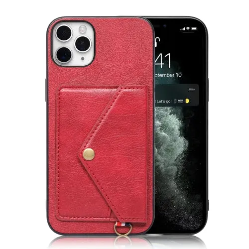 For iPhone 11 Litchi Texture Silicone   PC   PU Leather Back Cover Shockproof Case with Card Slot